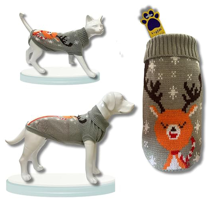 Cozy Knitted Flannel Sweater Cold Weather Clothes for Dogs