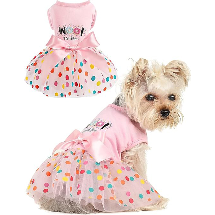 Dog Tulle Dresses Pet Party Costumes